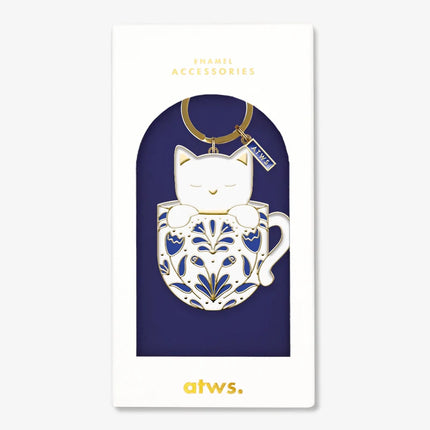 Porte-clés Cat in mug
