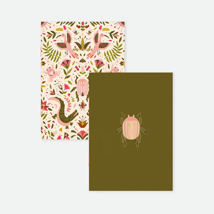 Duo de petits carnets Pink Croco
