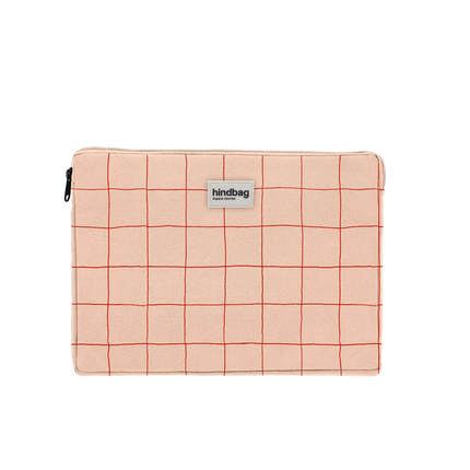 NEW Housse d'ordinateur Ava Carreaux rose/rouge