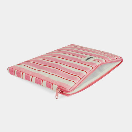 Housse d'ordinateur Ava Rayures rouge et rose