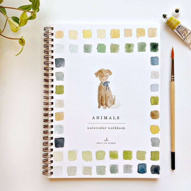 NEW Cahier d'aquarelle Animaux