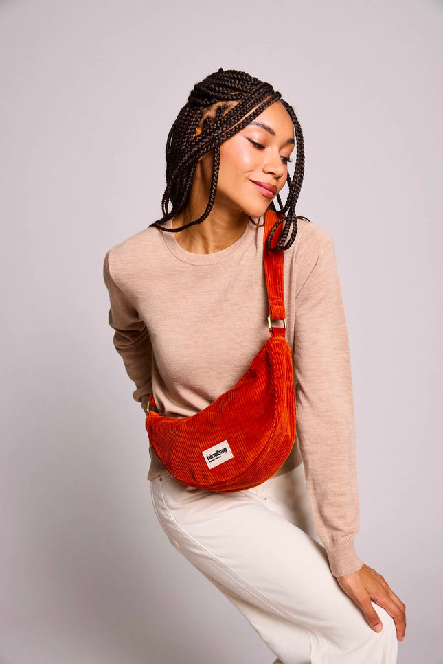 NEW Sac banane Andréa Velours brique