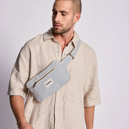 Sac banane Harry Rayures bleu