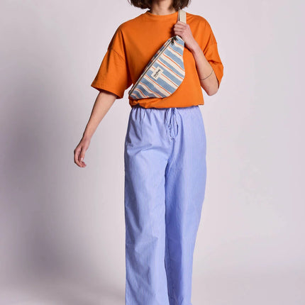 Sac banane Olivia Rayure orange et bleu