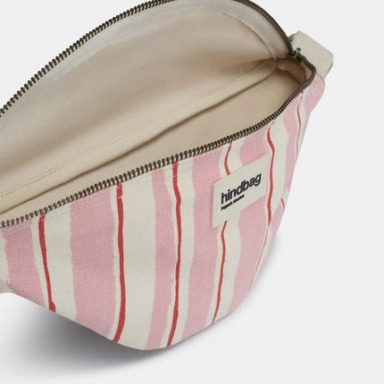 Sac banane Olivia Rayures rouge et rose