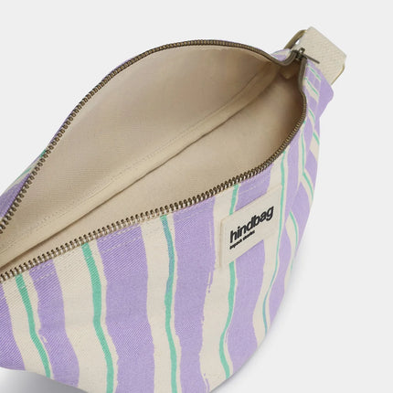 Sac banane Olivia Rayure vert et parme