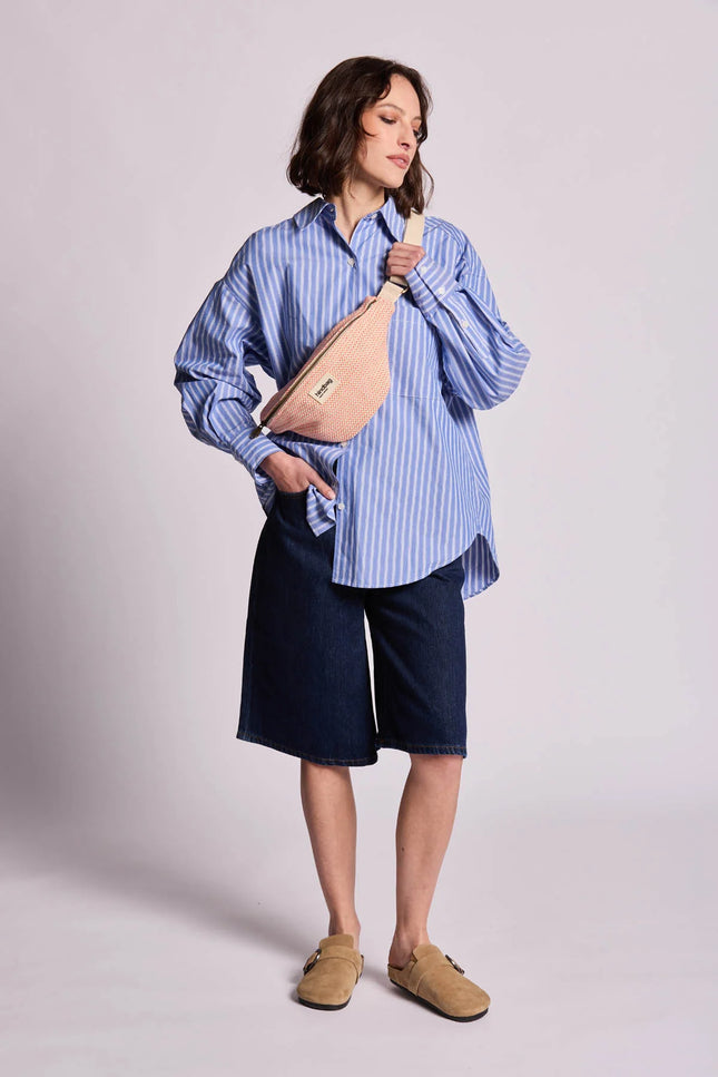 Sac banane Olivia Tressage corail
