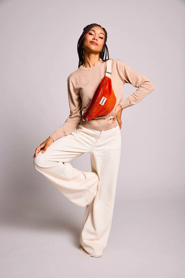 NEW Sac banane Olivia Velours Brique