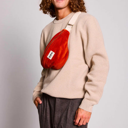 NEW Sac banane Olivia Velours Brique