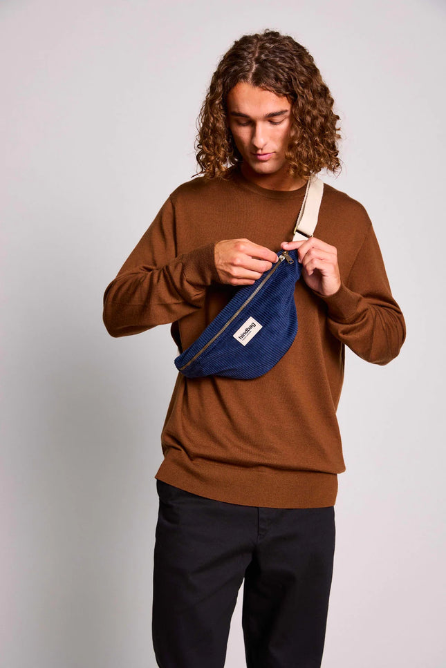 NEW Sac banane Olivia Velours Marine