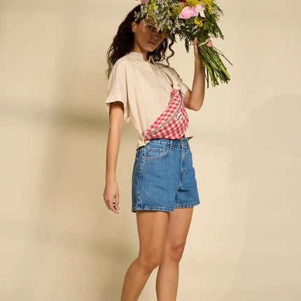 Sac banane Olivia Vichy rose
