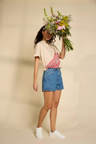 Sac banane Olivia Vichy rose