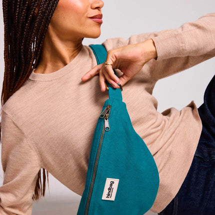 Sac banane Sasha Bleu paon