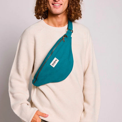 Sac banane Sasha Bleu paon