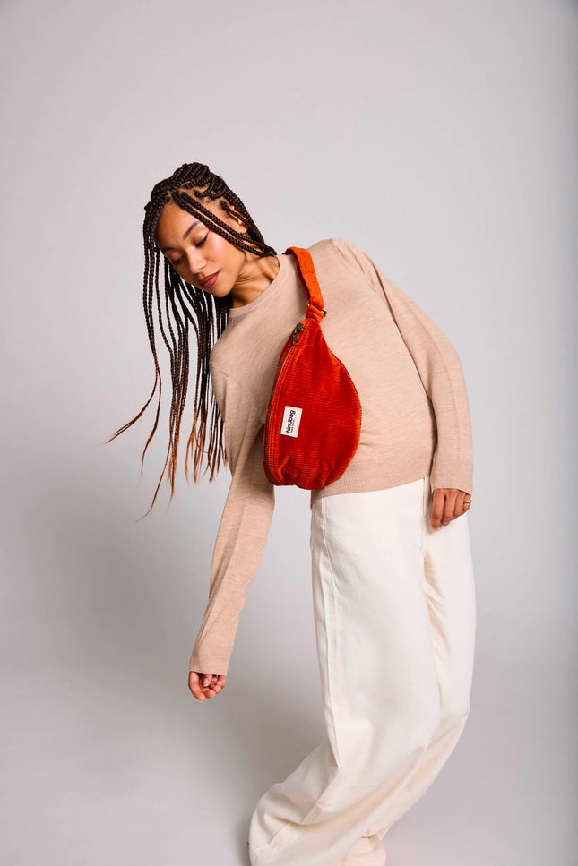 NEW Sac banane Sasha velours brique