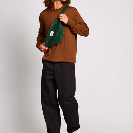 NEW Sac banane Sasha velours vert sapin