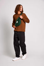 NEW Sac banane Sasha velours vert sapin