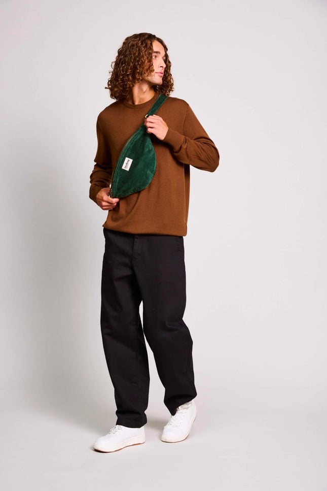 NEW Sac banane Sasha velours vert sapin