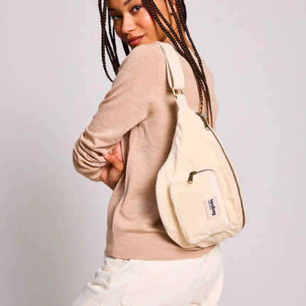 NEW Sac banane Sofia Velours beige