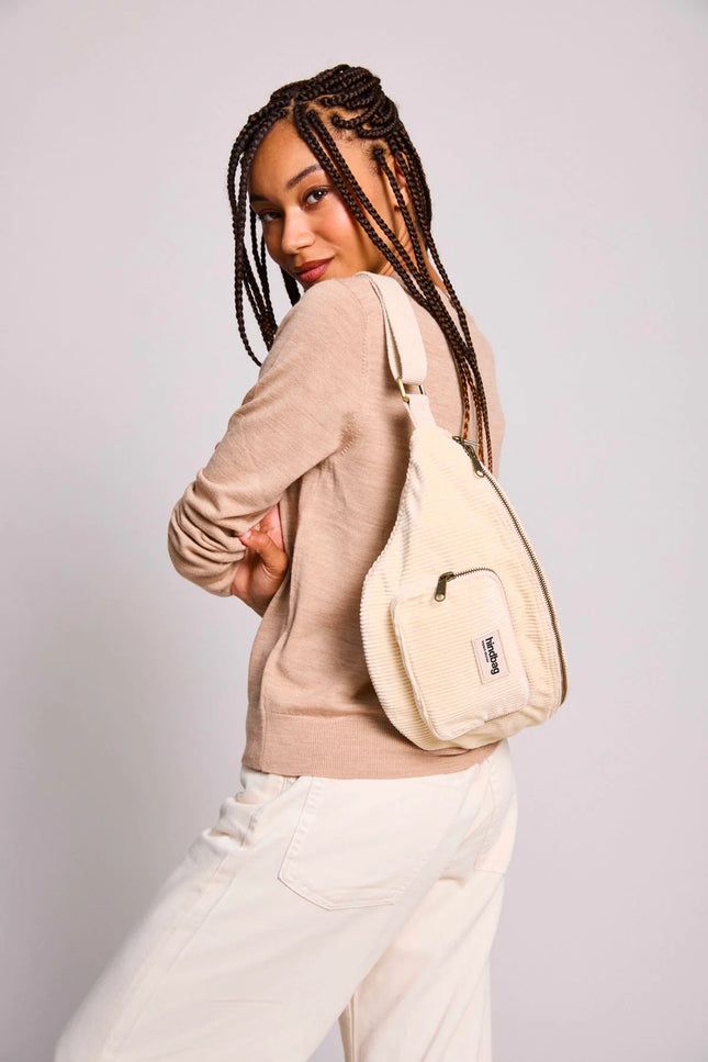 NEW Sac banane Sofia Velours beige