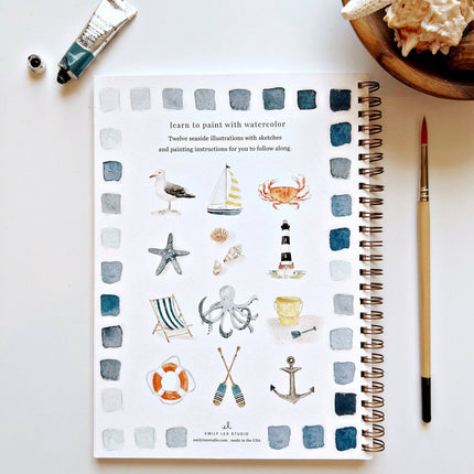 Cahier d'aquarelle Bord de mer