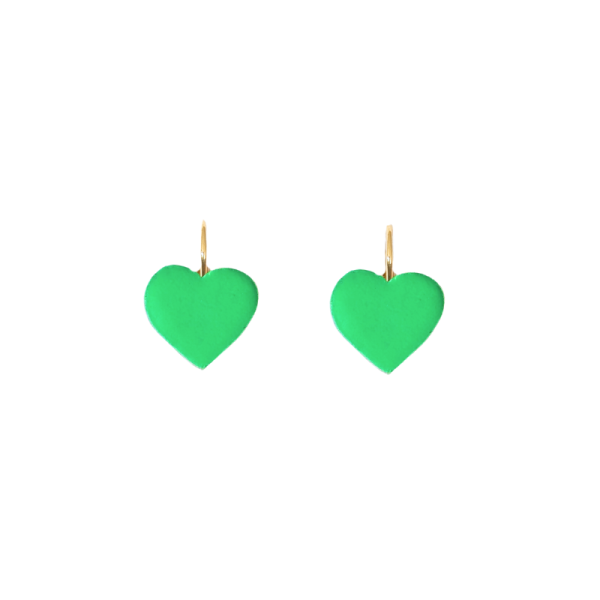 Boucles d’oreilles Amourette vert granny