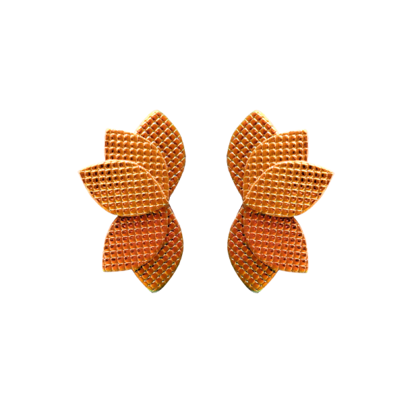 Boucles d’oreilles Odette iris orangé