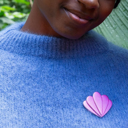 NEW Broche Jackie Bleu croco