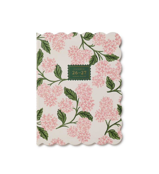 Agenda 2027 Hortensia rose 12 mois scolaires
