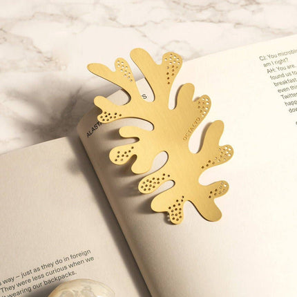 Marque-page en laiton corail
