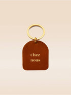 NEW Porte-clés en cuir camel Chez nous