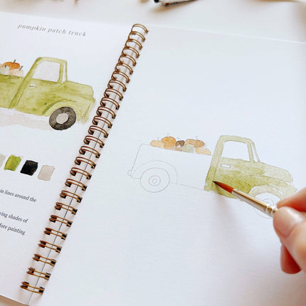 NEW Cahier d'aquarelle d'automne