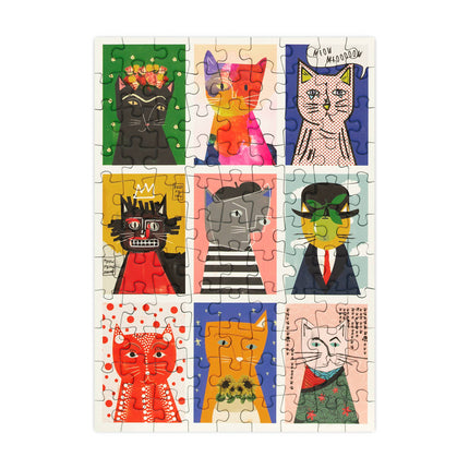 Mini puzzle Chats artistiques - 99 pièces