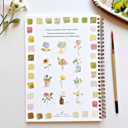 Cahier d'aquarelle Fleurs