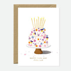 Carte d'anniversaire Flower Cake