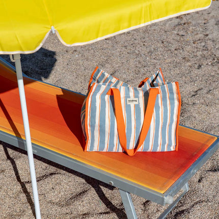 Sac Claude rayures orange et bleu