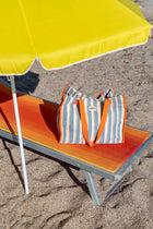 Sac Claude rayures orange et bleu