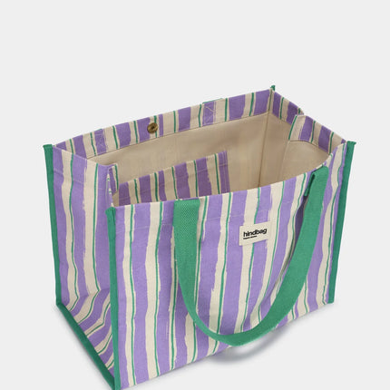 Sac Claude rayures vert et parme