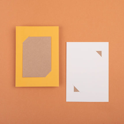 Carte support sachet de graines – Jaune et Ivoire