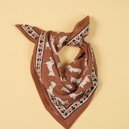 NEW Foulard Teckel Brown (small)