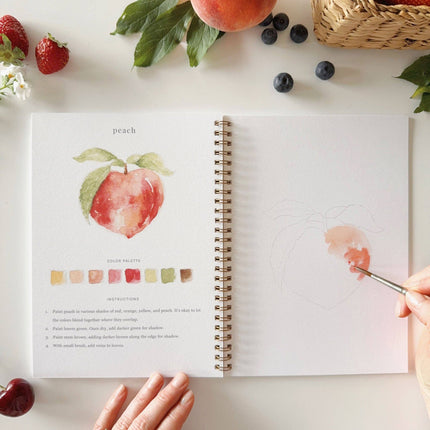 Cahier d'aquarelle Fruits