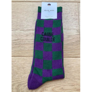 NEW Chaussettes Casse couille damier (homme) - Felicie Aussi