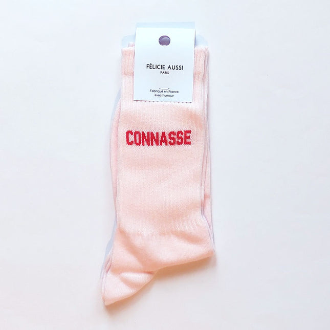 Chaussettes Connasse rose