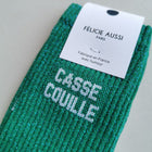 NEW Chaussettes Casse couille paillettes vertes