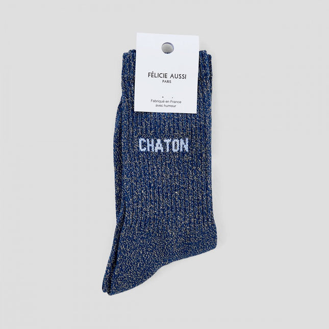 Chaussettes Chaton paillettes