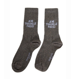 NEW Chaussettes Je ne travaille pas ici paillette - Felicie Aussi