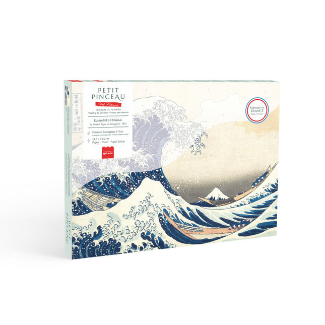 Coffret peinture au numéro - La grande vague de Kanagawa (Katsushika Hokusai)