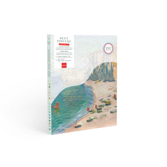 Coffret peinture au numéro - La plage et la falaise d'Amont - Claude Monet