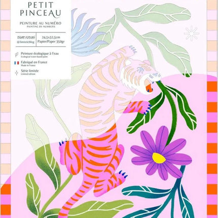 Coffret peinture au numéro - Tigre Fleuri par Limistic