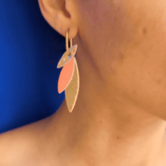 Boucles d’oreilles créoles Josefa Abricot holo